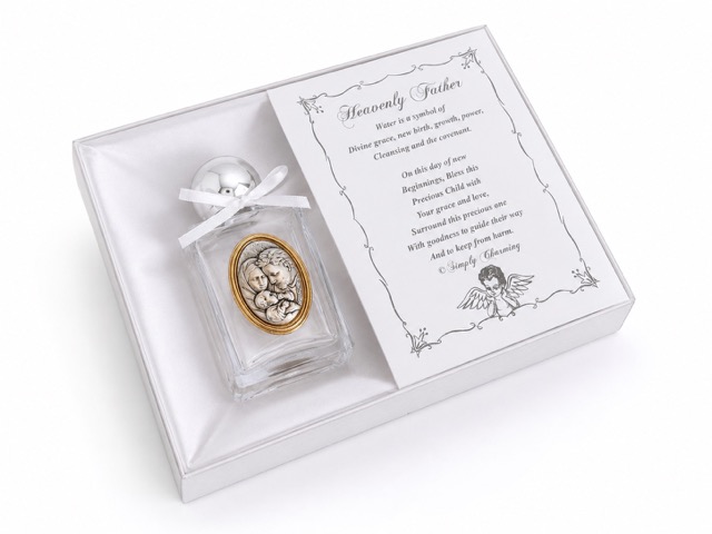 Baptism Holy Water Bottle/white bow